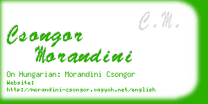 csongor morandini business card